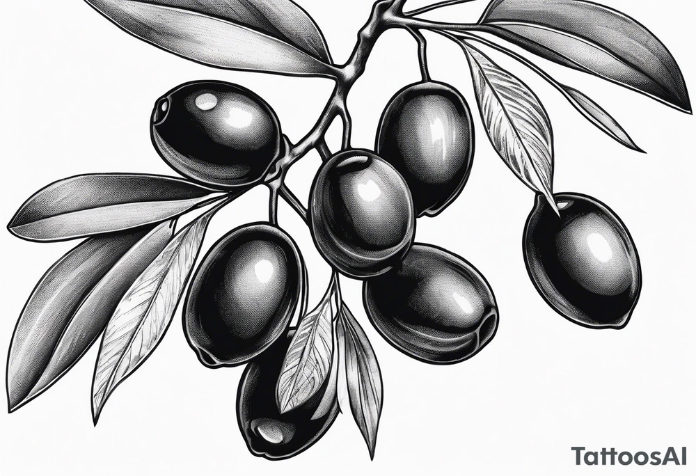 Olive branch with tattoo idea