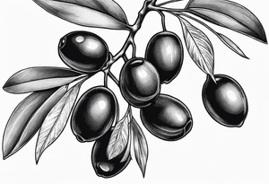 Olive branch with tattoo idea