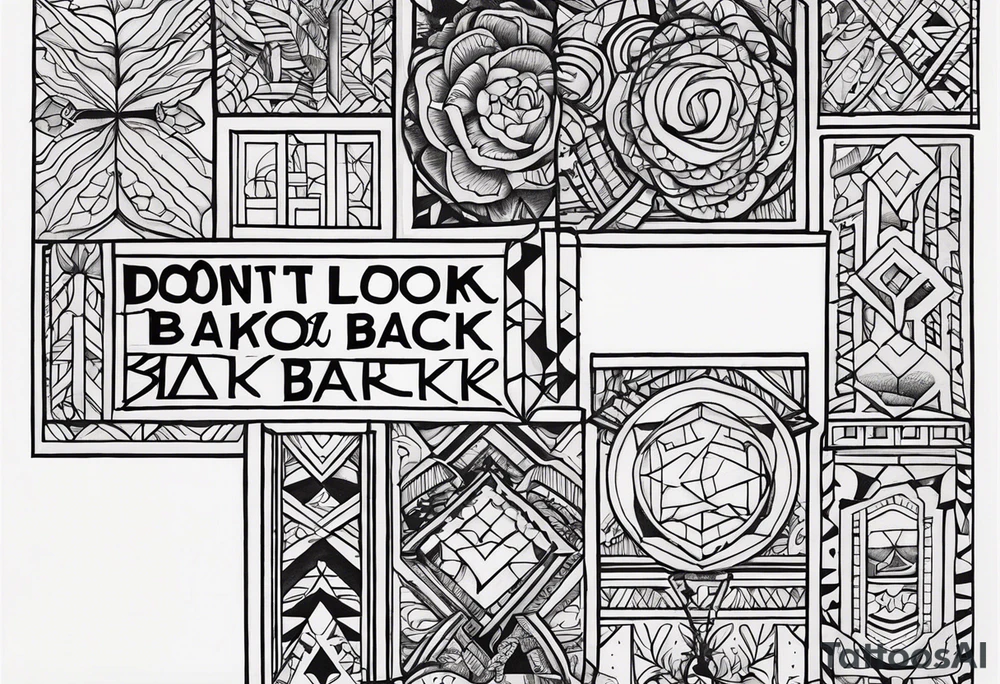 Write the words “Don’t look back” tattoo idea