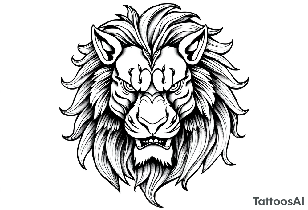 a majestic lion tattoo idea