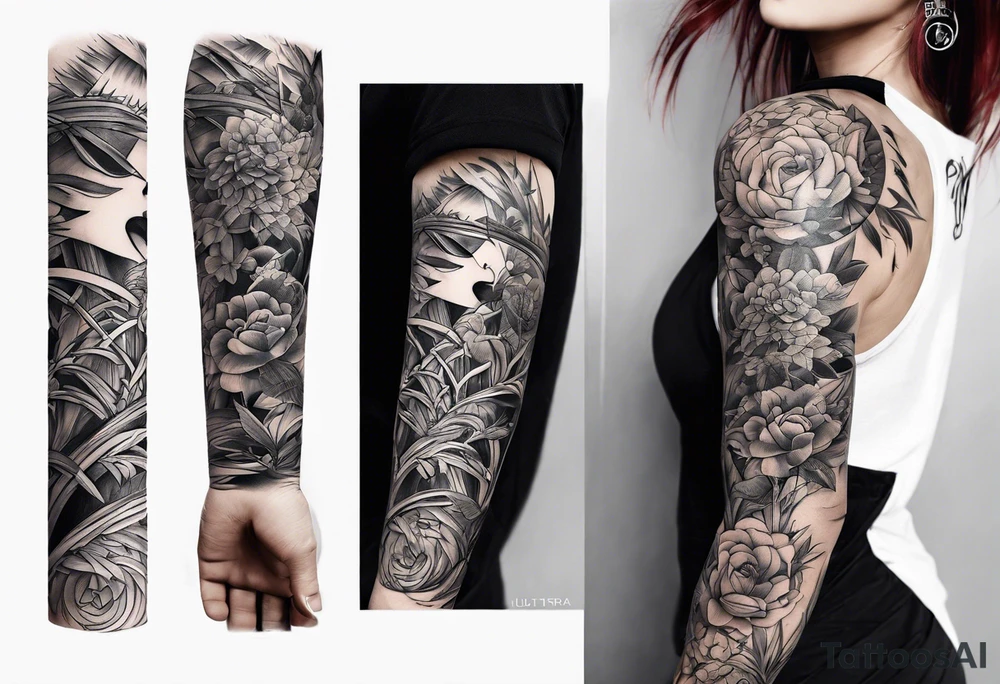 large bamboo tattoo idea