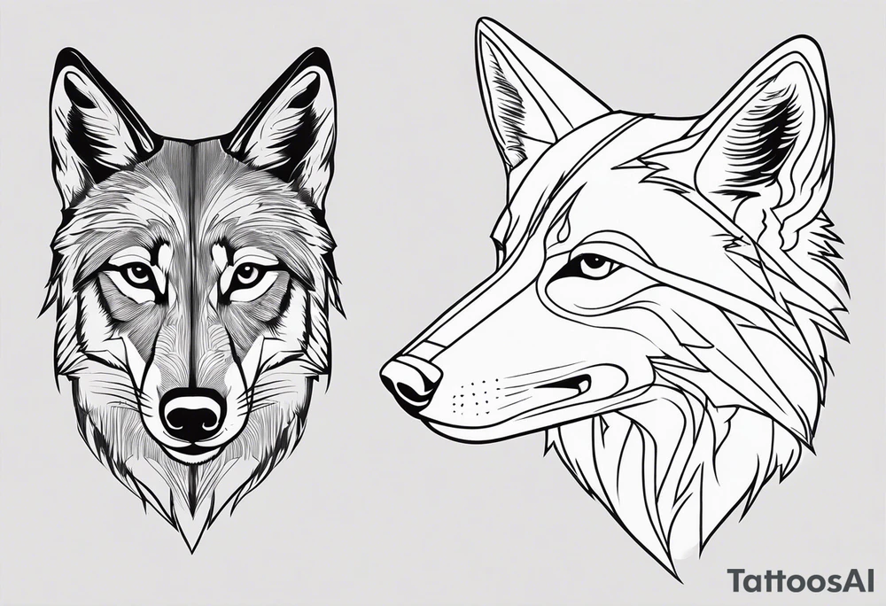 coyote tattoo idea