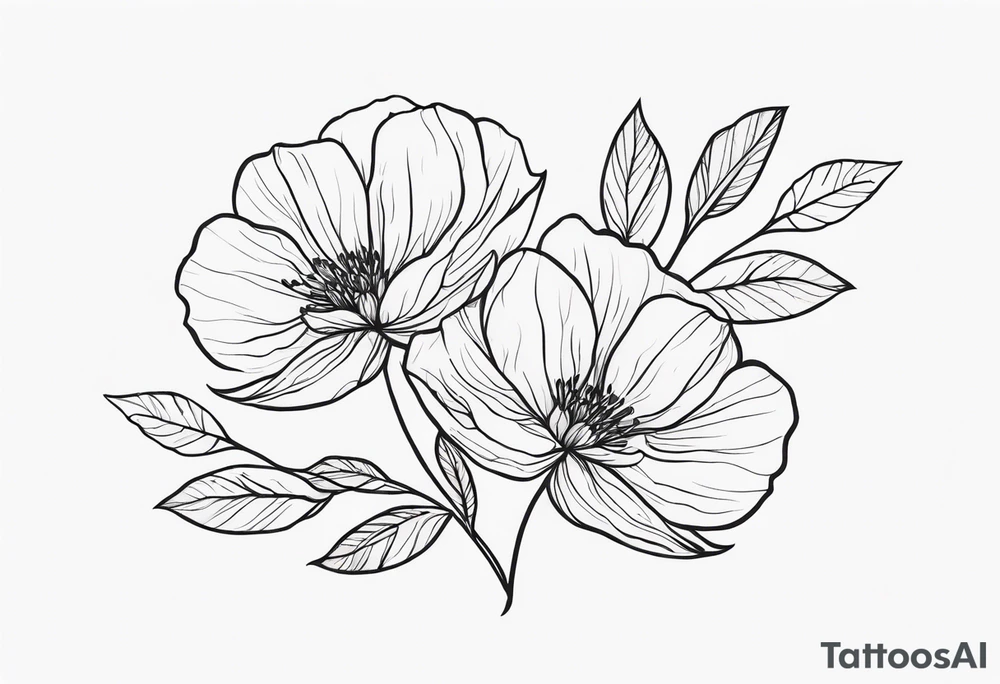 Two flowers tattoo idea