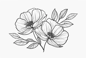 Two flowers tattoo idea