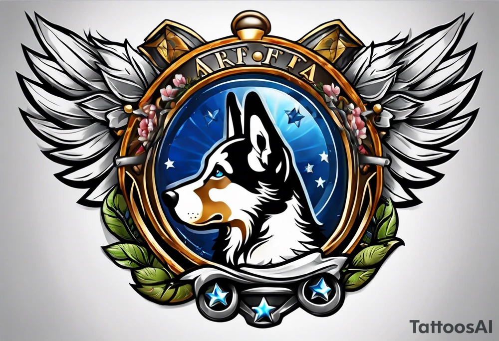 Paw print Air Force tattoo idea