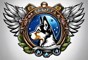 Paw print Air Force tattoo idea