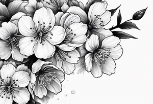 Cherry blossom for back tattoo but no zoom in tattoo idea