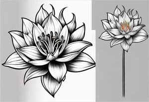 Fire lily tattoo idea