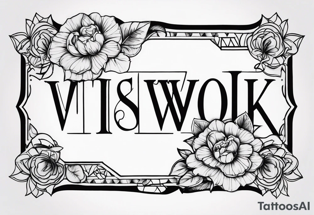 POWER TEXT tattoo idea