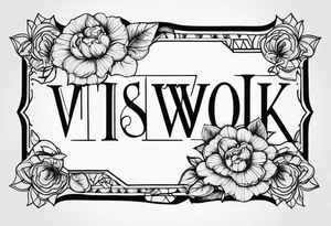 POWER TEXT tattoo idea