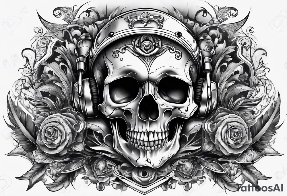 Mechanic skull tattoo idea