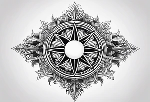 A burning sun tattoo idea