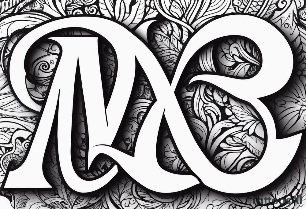 the letters A and R together tattoo idea