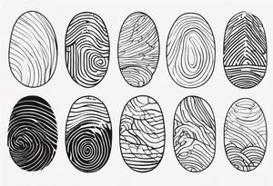 Finger print tattoos tattoo idea