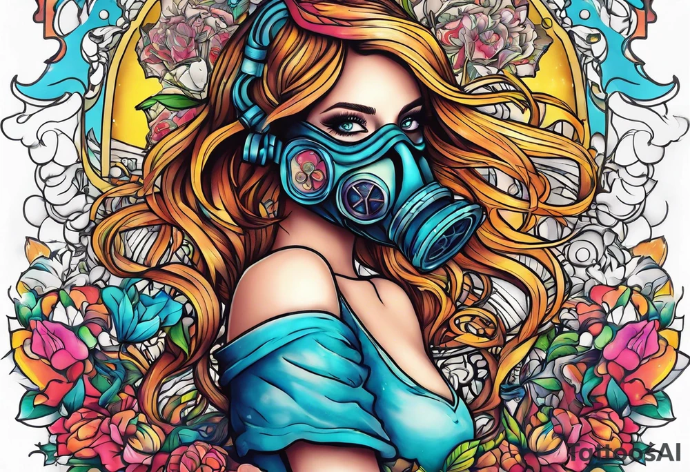Alice with a gas mask tattoo idea