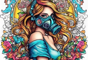 Alice with a gas mask tattoo idea