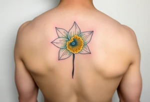 daffodil and the jonquil aquamarine color tattoo idea