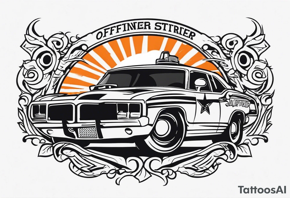Officer Sunglasses tattoo idea