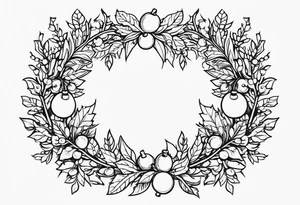 Festive Christmas Wreath tattoo idea