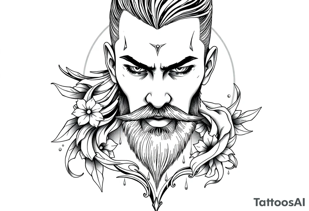 Reincarnation handsome men tattoo idea