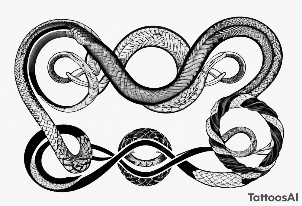 infinity snake tattoo idea