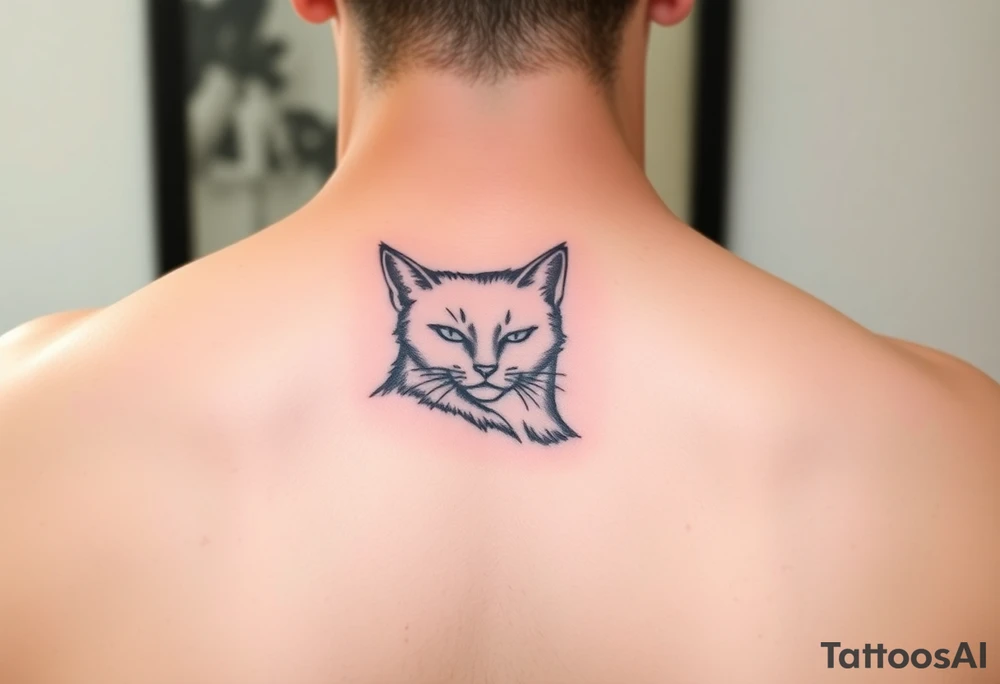 black cat tattoo idea
