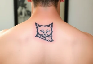 black cat tattoo idea