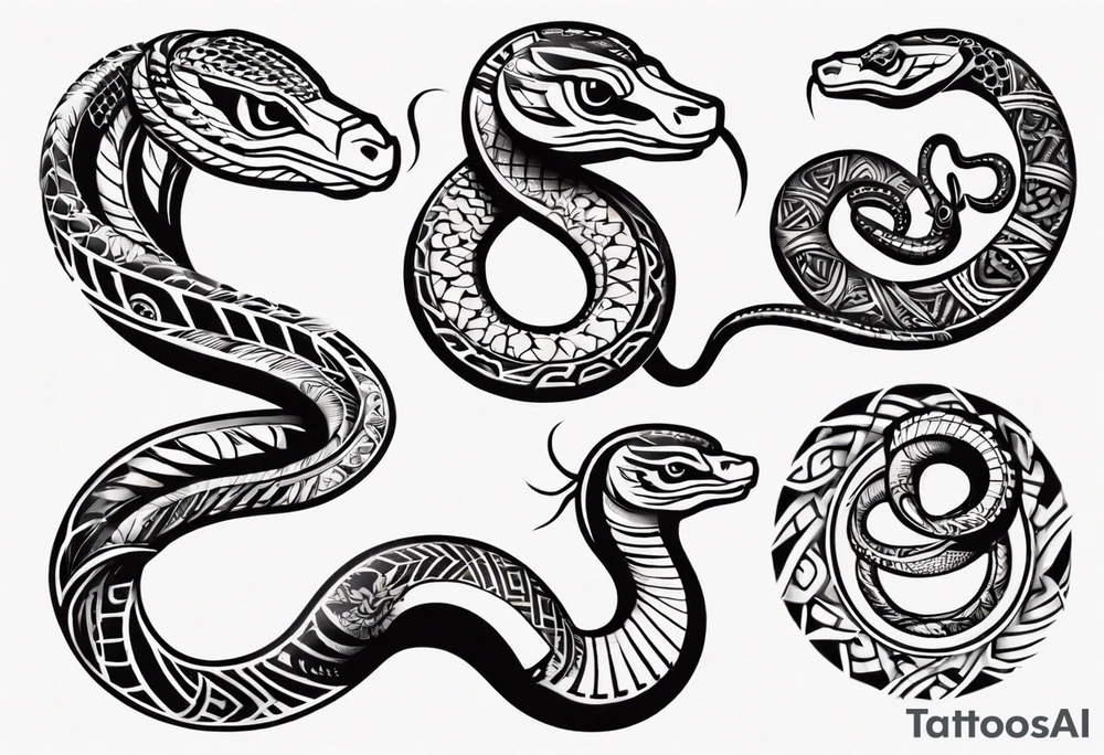 polynesian snake tattoo idea