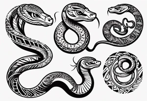 polynesian snake tattoo idea