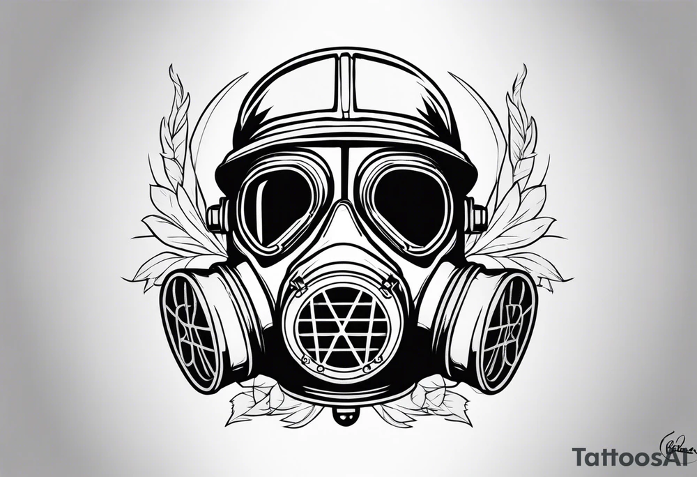 world war 2 gasmask tattoo idea