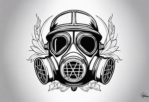 world war 2 gasmask tattoo idea