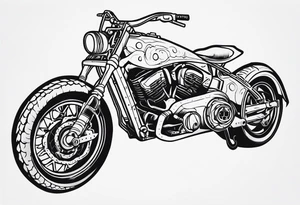 Mad max furiosa motorcycle Octoboss dementis war rig die eternal traditional tattoo idea