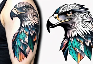 eagle, geometric, subtle, men, forearm tattoo, tattoo idea