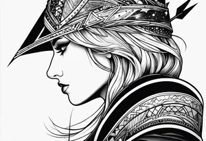 Galaxy stars universe arrow tattoo idea