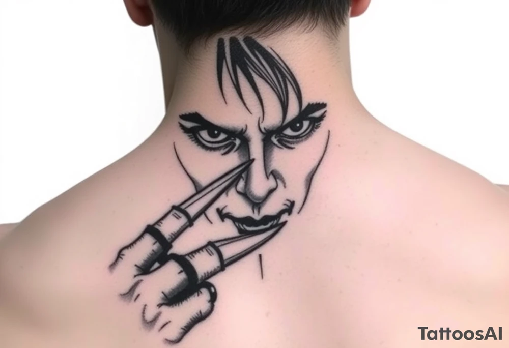 Edward scissorhands reflection off his face tattoo idea