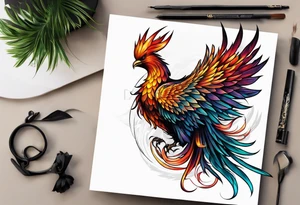 Rising Phoenix tattoo idea