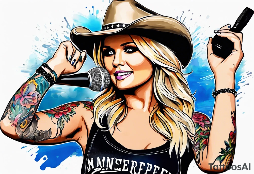 Miranda lambert with microphone tattoo idea