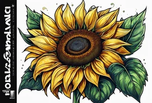 Sunflower for a male tattoo tattoo idea