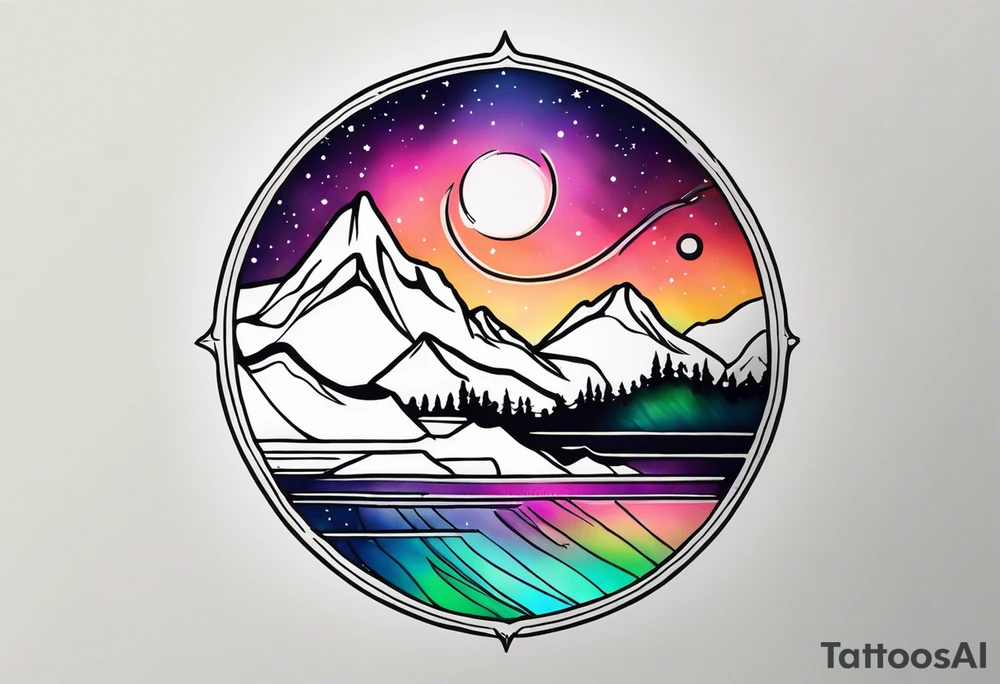 Northern lights tattoo idea