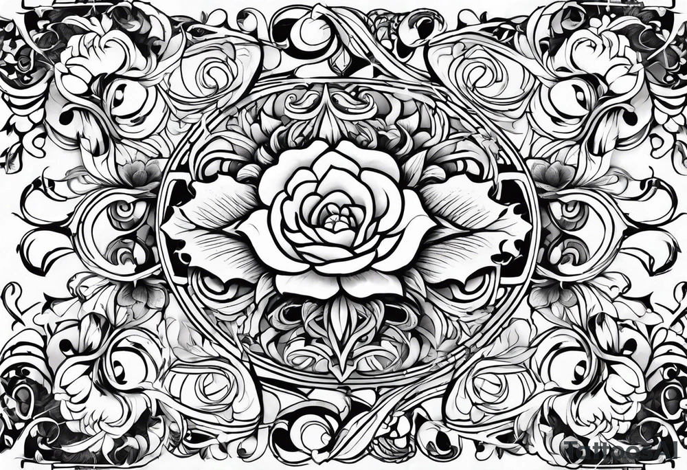 Flowers and plants tattoo idea