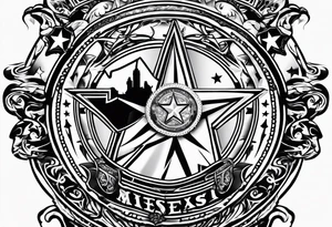 Texas logo with routes tattoo idea