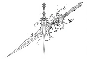 Goddess sword tattoo idea