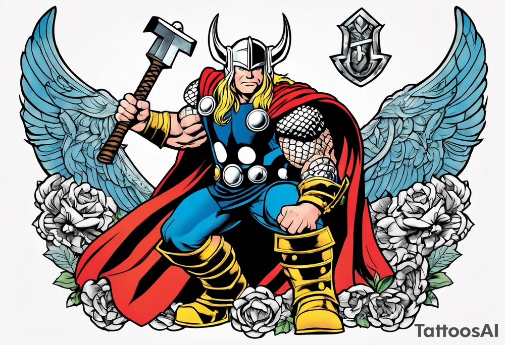 The Mighty Thor from the 1980's comics tattoo idea