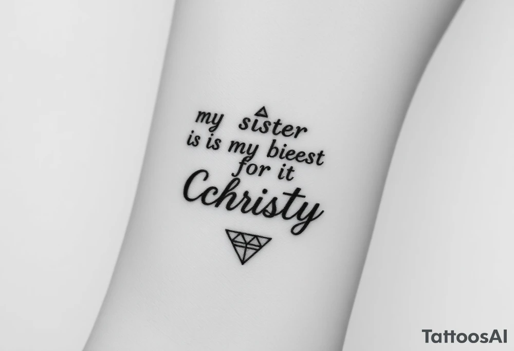 my sister is my best friend "Christy" tattoo idea