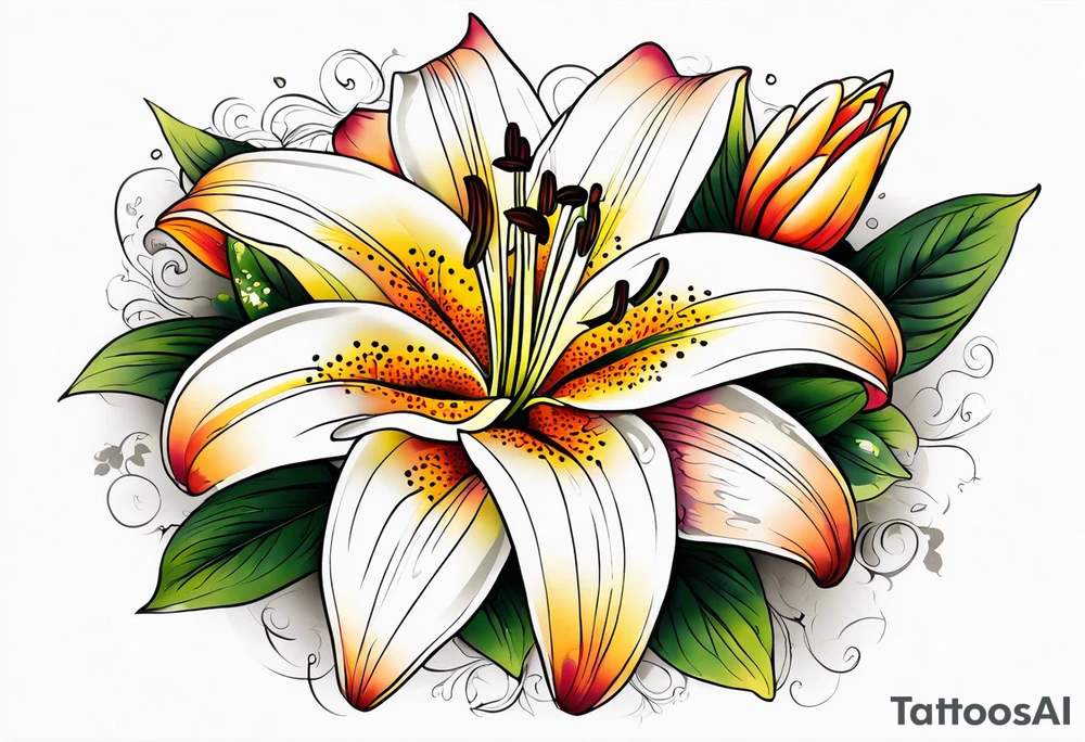 lily  flower tattoo idea