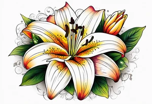 lily  flower tattoo idea