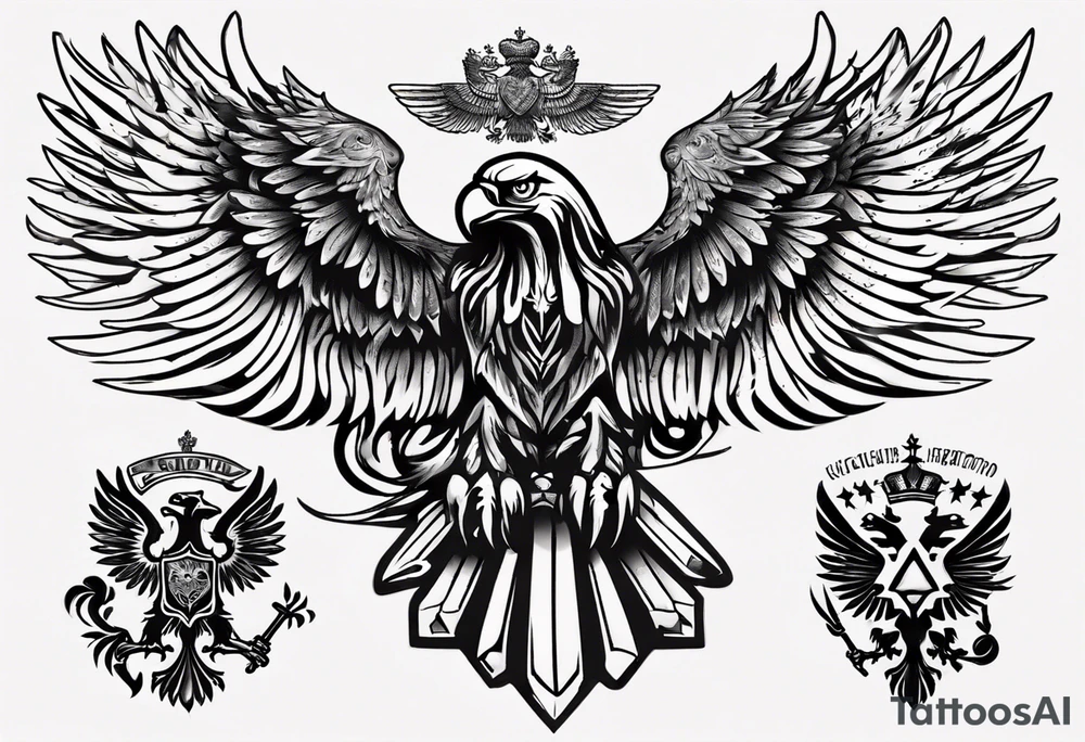 russian eagle tattoo idea