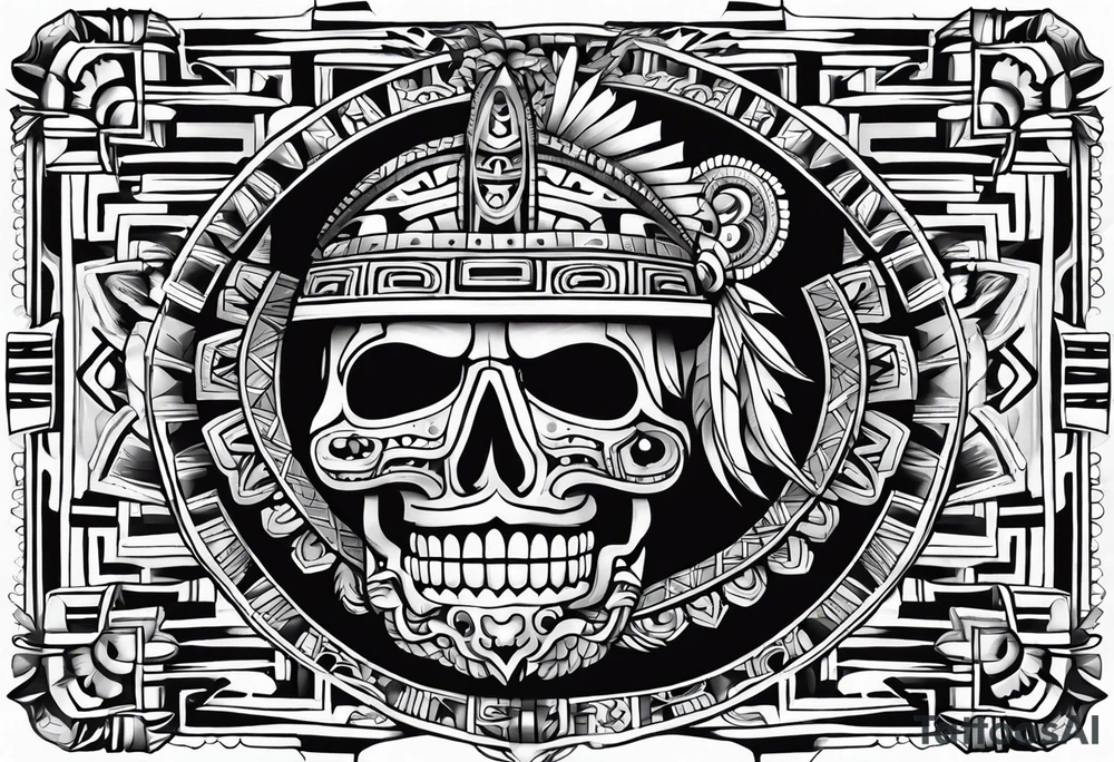 mexican aztec tattoo idea