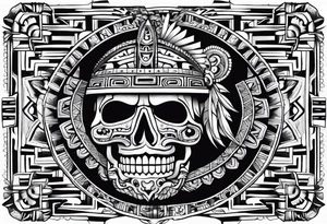 mexican aztec tattoo idea