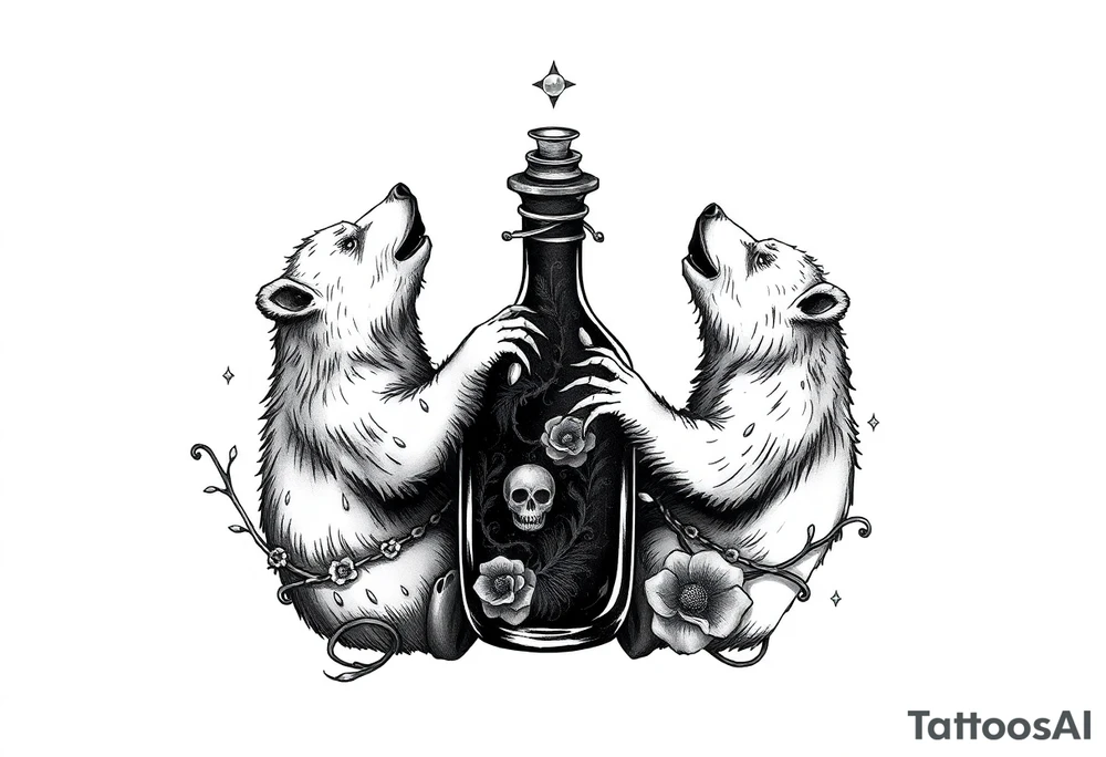 Loveless 
 death bringer bears poison bottle tattoo idea